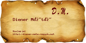 Diener Máté névjegykártya