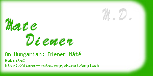 mate diener business card